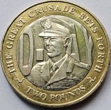 2 Pounds Isle of Man 2019, King George VI, KM#1650, Numismatică, 75 Ani Debarcarea Normandia