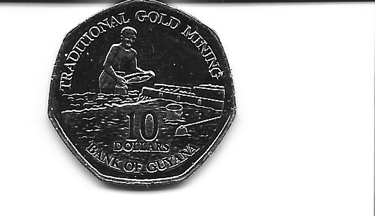 Guyana 10 $ 2013, UNC
