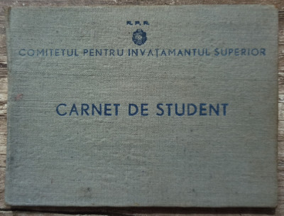 Carnet de student Emil Costoiu, Bucuresti 1953 foto