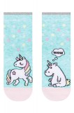 Șosete Haioase 1/2 din Bumbac cu Unicorn, Conte Kids 338 - Turcoaz Pal, 36-38 (24)