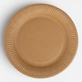 Farfurii Rotunde din Hartie Kraft &Oslash;23cm - 50 buc, CMCLASS