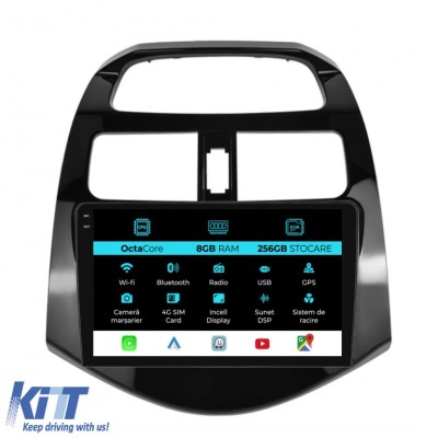 Navigatie Dedicata Chevrolet Spark (2009-2015), Incell 9Inch, 8Gb Ram, 256Gb Stocare, Carplay Performance AutoTuning foto