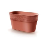 Ghiveci decorativ de flori, oval, cupru, 27.7x14.7x14.8 cm, Furu GartenVIP DiyLine, Prosperplast