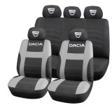 Set Huse Scaune Universale HLX2 Compatibile cu Dacia &ndash; Negru/Gri