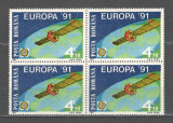 Romania.1991 EUROPA-Cosmonautica bloc 4 ZR.861, Nestampilat