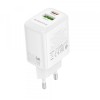 Incarcator Retea Borofone BN29 Fuente, 30W, 3A, 1 x USB-A - 1 x USB-C, Alb