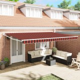 vidaXL Cortina Retractabilă Portocalie, Maro 500 &times; 300 cm