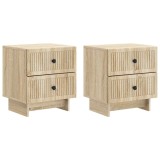 vidaXL Dulap de noapte 2 pcs Stejar Sonoma 43 x 34,5 x 47,5 cm 893840