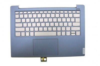 Carcasa superioara cu tastatura palmrest Laptop, Lenovo, IdeaPad S340-14IIL Type 81VW, 81WJ, 5CB0S18588, ET2GK000300, Abyss Blue, iluminata, layout US foto