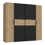 Cumpara ieftin Dulap dormitor Bekerk Pako World Maro inchis 200x61.5x190.5 cm