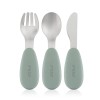 Set 3 tacamuri din otel inoxidabil (furculita, lingurita si cutit), manere din silicon, fara BPA, lavabile in masina de spalat vase, Reer 25133 Childr