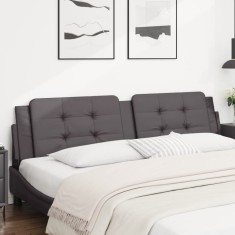 vidaXL Pernă pentru tăblie pat, Zadar, gri, 200 cm, piele artificială 374886