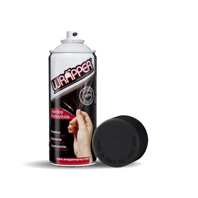 Vopsea spray cauciucata Wrapper 400ml - Negru mat - RAL9005 Garage AutoRide foto