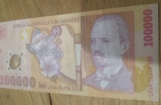 Romania postdecembrista polymer 100000 lei 2001 foto