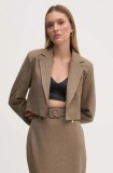 Artigli sacou culoarea bej, desfacut, melanj, ACGI000649