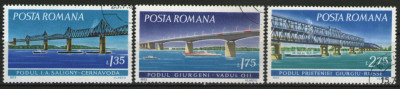 Romania 1972 - Poduri, serie stampilata foto