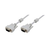 CABLU video LOGILINK, VGA (T) la VGA (T), 5m, dublu ecranat, gri, &quot;CV0027&quot; (timbru verde 0.8 lei)