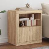 Servantă cu lumini LED, stejar sonoma, 60,5x37x67 cm