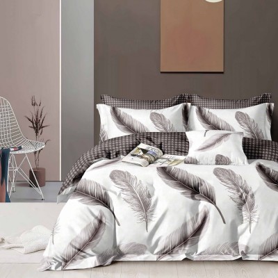 Lenjerie pat dublu,bumbac finet,6 piese,cearceaf normal 220x240cm, cearceaf pilota 200x220cm, 2 fete de perna 50x70, 2 fete de perna 70x70-M357 foto