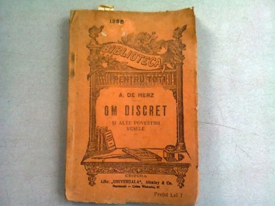 OM DISCRET SI ALTE POVESTIRI VESELE - A. DE HERZ foto