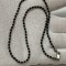 COLIER ARGINT 925 + PIETRE ONIX - Subtire - 43cm - Vintage !