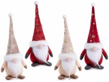 Cumpara ieftin Set 4 figurine Mos Craciun textil multicolor cm cm 12x9x33 H