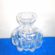 Vaza cristal masiv mould-blown cca. 1965 - design Lars Hellsten Skruf, Suedia