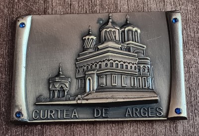 D1 - Magnet frigider - tematica turism - Manastirea Curtea de Arges - Romania 68 foto