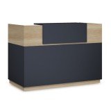 Masa Receptie Lotus in stejar - culoare gri inchis 180x70x110cm