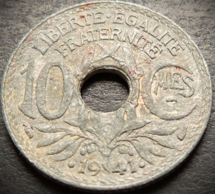 Moneda istorica 10 CENTIMES - FRANTA, anul 1941 * cod 5174