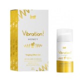 Gel pentru stimulare si excitare, INTT Vibration! HONEY, cu efect de incalzire, ALB Unisex, 15 ml