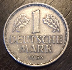 Moneda Germania - 1 Mark 1954 - J- An mai rar