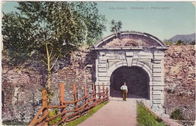 CP Insula Ada-Kaleh Ada Kaleh poarta fortaretei Ada Kaleh circa 1910-1920 foto