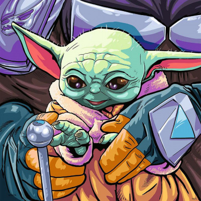 Puzzle Baby Yoda, 3X49 Piese foto
