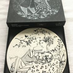 Placa ceramica / Tablou - Rosenthal - lunile anului - Mai - Bjorn Wiinblad