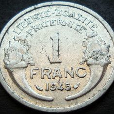 Moneda istorica 1 FRANC - FRANTA, anul 1945 * cod 5290