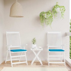vidaXL Perne scaune grădină 2 buc. albastru 40x40x3 cm țesătură Oxford