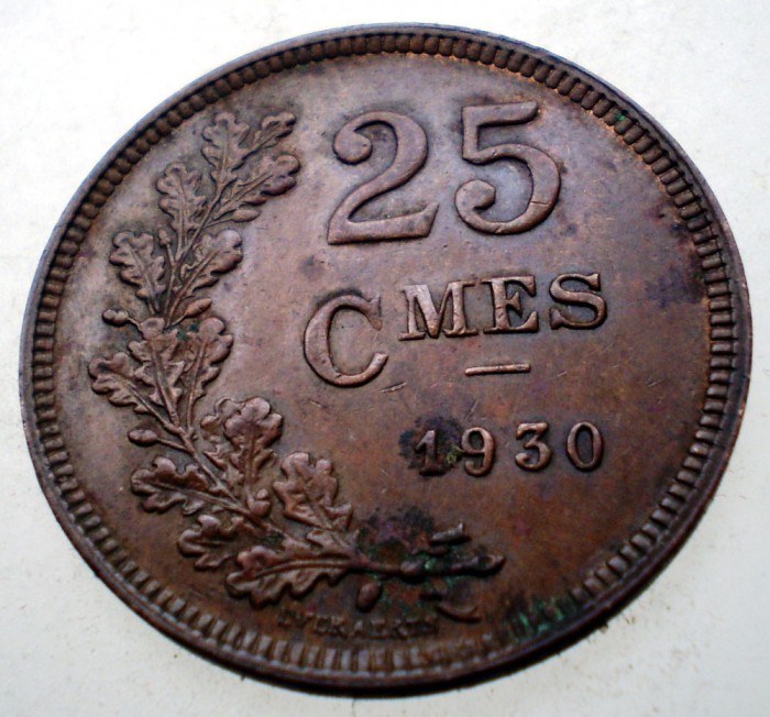2.065 LUXEMBURG LUXEMBOURG 25 CENTIMES 1930