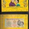 Rar! Bhutan 100 ngultrum 2011 seria0378107 comemorativa XF folder nunta regala