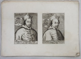 Lot gravuri secol 18, Cardinali, Episcopi,