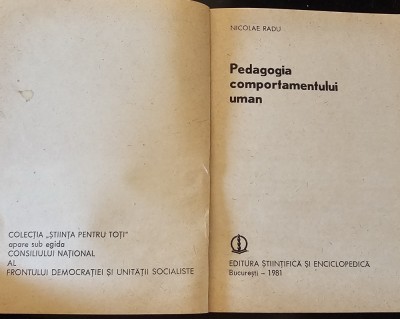 Pedagogia comportamentului uman foto
