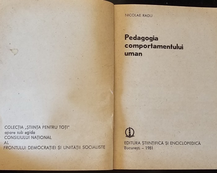 Pedagogia comportamentului uman