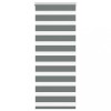 Jaluzea tip zebra gri &icirc;nchis lățime țesătură 60,9 cm poliester