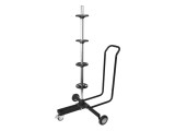 Stand de aluminiu Carpoint cu roti pentru depozitare rotii : anvelope cu jante (pentru jante de pana la 18 inches si latime max. 265 mm)