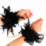 Kink Wrist Restraint-Manșete cu Pene cu Lanț Auriu Model 1-Metal