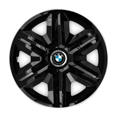 Set 4 capace roti Hubcaps fast black R16 Compatibil Cu BMW foto