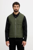 United Colors of Benetton vestă din amestec de l&acirc;nă culoarea verde, de tranziție, 24RDUJ00R