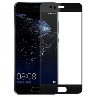 Folie sticla securizata 5D Full Glue pentru Huawei P10, Negru foto