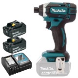 Makita DTD152Z - Masina de insurubat cu impact 165 Nm + 2x Acumulator Li-Ion 18 V 3 Ah + Incarcator