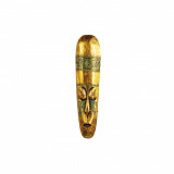 Masca tribala din lemn cu tematica africana Gold, Tip II